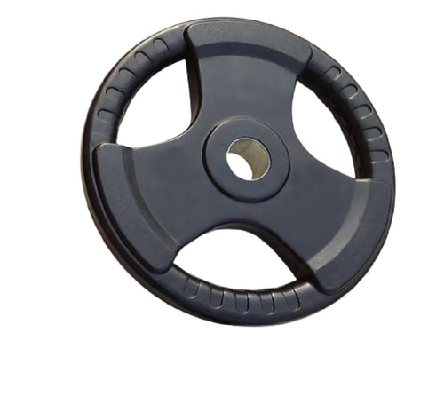 Round Rubber Coated Metal Basic Weight Plates, for Exercise, Gym, Color : Black, Grey