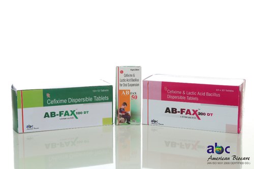 AB-Fax Cefixime Dispersible Tablets, Packaging Type : Box