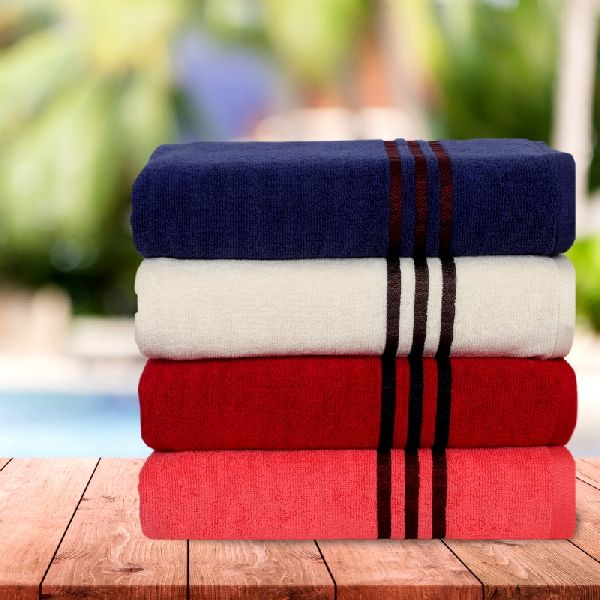 Cotton Bath Towel, for Home, Hotel, Beach, Gender : Unisex