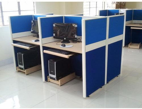 Office Workstation, Color : Blue, White