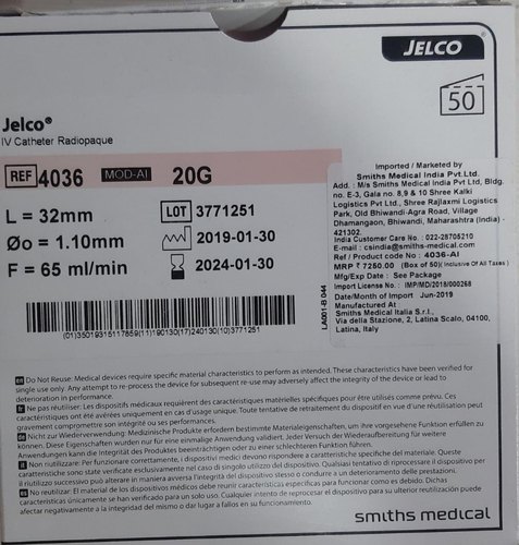 Jelco Needle, Packaging Type : box 