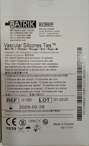 Vascular Silicones Ties, Color : RED