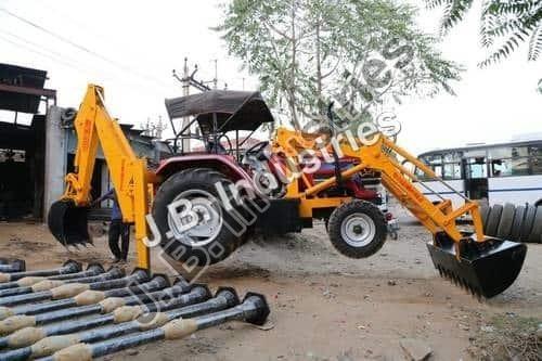 Tractor Mounted Backhoe Loader, Color : Black, Yellow