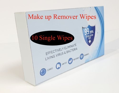 Non woven disposable Make Up Remover Wipes, Color : white