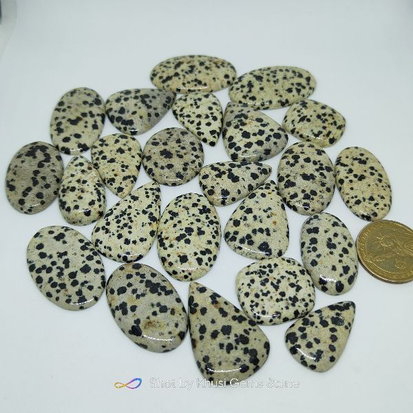 Polished Dalmatian Jasper Gemstone, for Making Jewelry