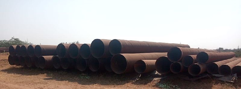 Round Carbon Steel Spiral Welded HSAW Pipes, for Industrial, Length : Upto 12 Meter