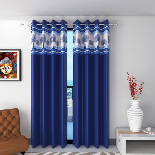 La-elite LONG CRUSH PATCH Polyester Eyelet Curtains, Size : DOOR