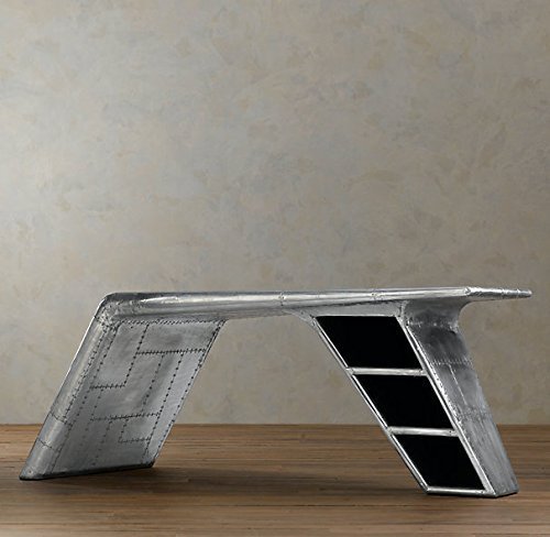 Silver Aviator Wing Desk, Size : 76x30x30 Inch