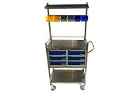 Stainless steel Crash Cart Trolley, for Hospital