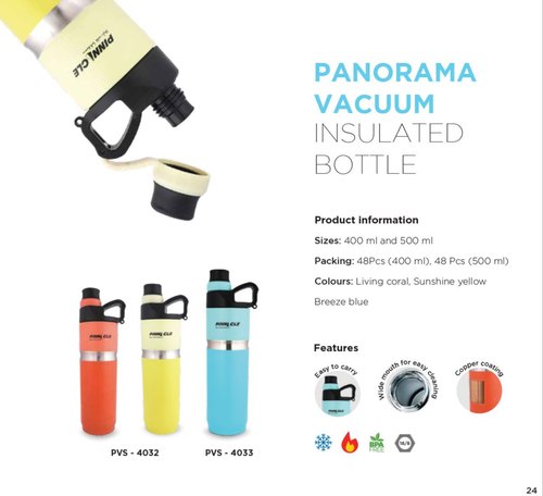 Pinnacle Panorama Vacuum Insulated Bottle, Packaging Type : Paper Box
