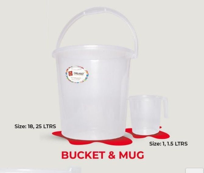 Transparent Bucket and Mug