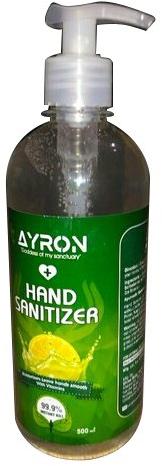 Ayron Alcohol Based Hand Sanitizer, Packaging Size : 500 ML, 5 Liter