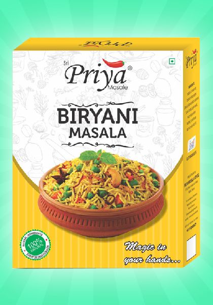 Sri Priya Blended Biryani Masala Powder, Packaging Type : Plastic Packet