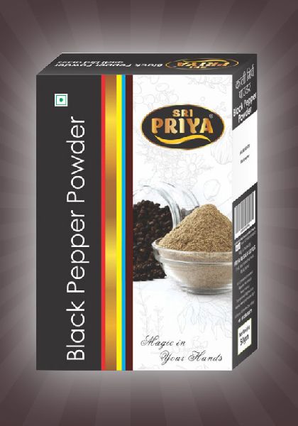Sri Priya Blended Organic Black Pepper Powder, Packaging Type : Plastic Packet