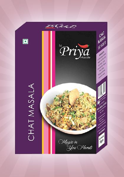 Sri Priya Blended Chat Masala Powder, Packaging Type : Plastic Packet