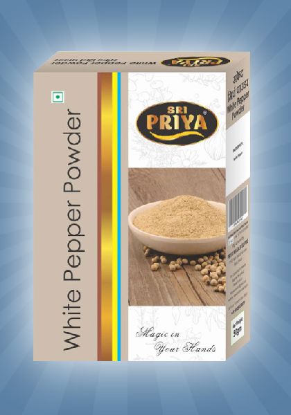 Sri Priya Blended white pepper powder, Packaging Type : Plastic Packet