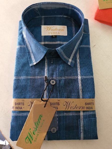 Cotton Mens Checked Shirts, for Comfortable, Technics : Machine Made