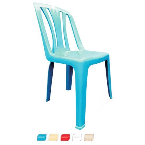 Plastic Stackable Chair, Color : Blue