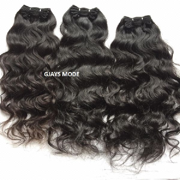 Beach Wave Human Hair, for Parlour, Personal, Style : Curly, Straight