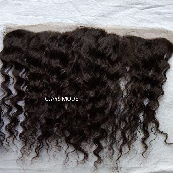 Human Hair Curly Lace Frontal Closure, for Parlour, Personal, Feature : Easy Fit, Light Weight