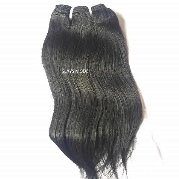 Cuticle Aligned Straight Human Hair, for Parlour, Personal, Color : Black