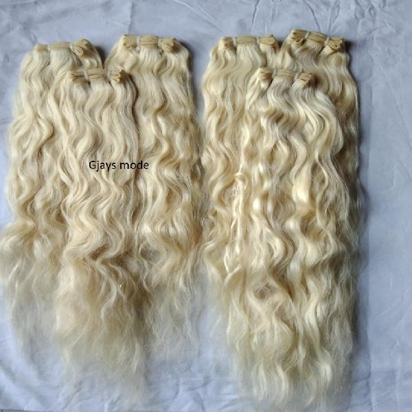 Indian Blonde Curly Human Hair