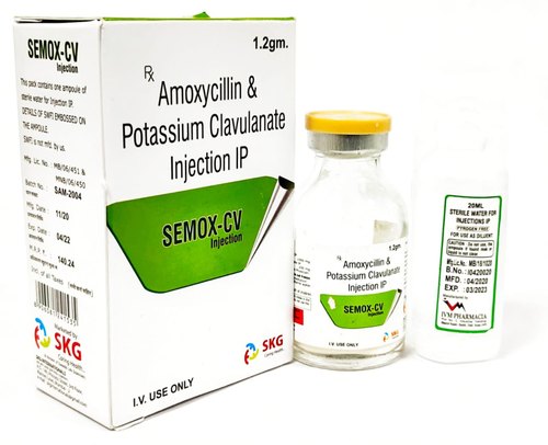 Amoxycillin and Potassium Clavulanate Injection, Form : Cream