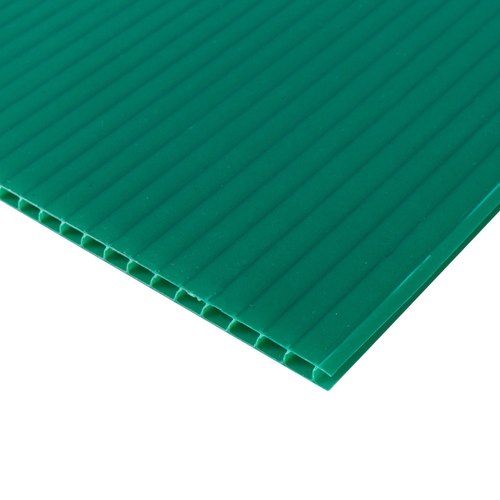 Ojas Rectangular Green PP Corrugated Sheet