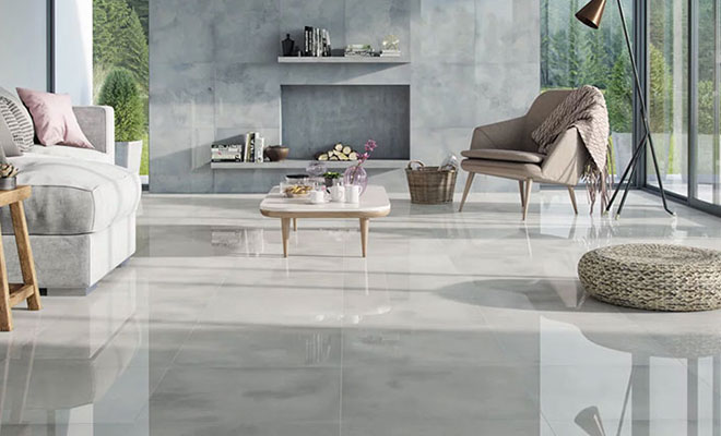 Square Polished Glossy Ceramic Floor Tiles