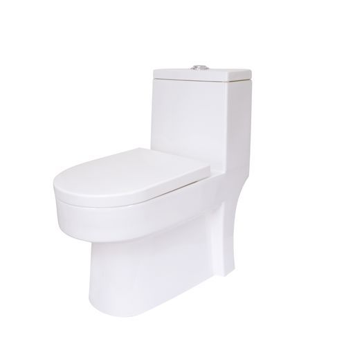 Polished Ceramic One Piece Toilet, Color : White