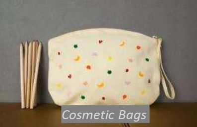 Cotton Organic Cosmetic Bags, for Packaging, Technics : Machine Made