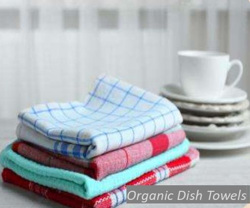 Cotton Organic Dish Towels, for Kitchen, Size : Standard