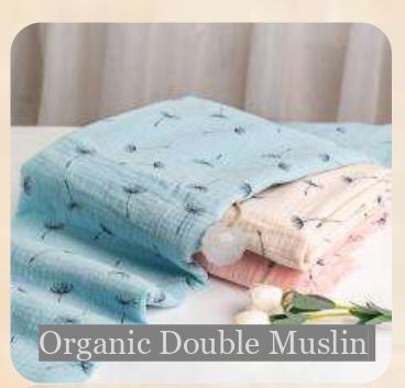 Printed Organic Double Muslin Fabric, for Garments, Textile Industry