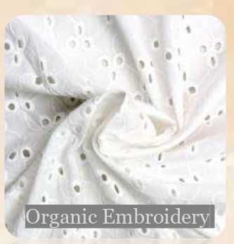 Woven Organic Embroidery Fabric, for Making Garments, Technics : Machine Made