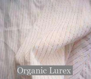 Organic Lurex Fabric, for Textile Industry, Pattern : Plain