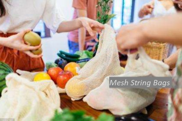 Canvas Organic Mesh String Bags, for Shopping, Technics : Machine Made