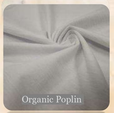 Organic Poplin Fabric, for Textile Industry, Pattern : Plain