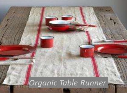Printed Silk Organic Table Runner, Size : Standard