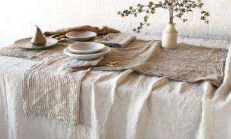 Cotton Organic Tablecloth, for Home, Hotel, Size : Standard