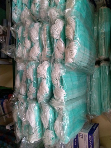 Non Woven 3 Ply Face Mask, for Food Processing, rope length : 4inch, 5inch