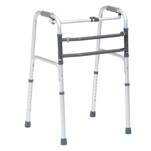 Paint Coated Stainless Steel Handicap Walker, for Hospitals, Personal, Color : Grey