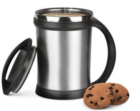 Plain SS Travel Tea Mug, Capacity : 420 ml