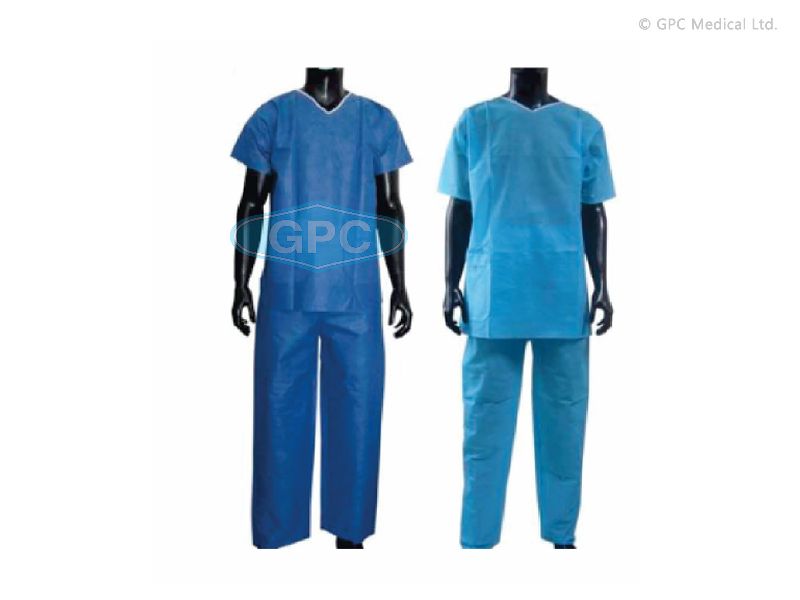 DISPOSABLE SCRUB SUIT, Size : Small, Medium, Large, Extra Large