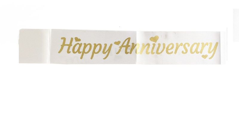 HIPPITY HOP HAPPY ANNIVERSARY PRINTED SASH FOR PARTY (PACK OF 1)