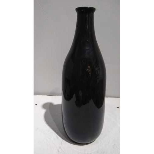 Ceramic Plain Decorative Vase, Color : Black