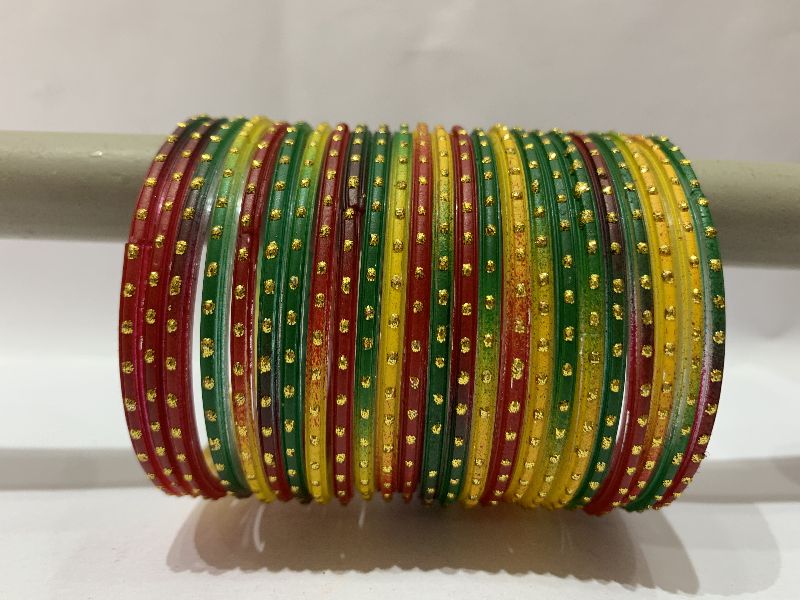 Polished Multicolor Glass Bangles, Feature : Attractive Designs