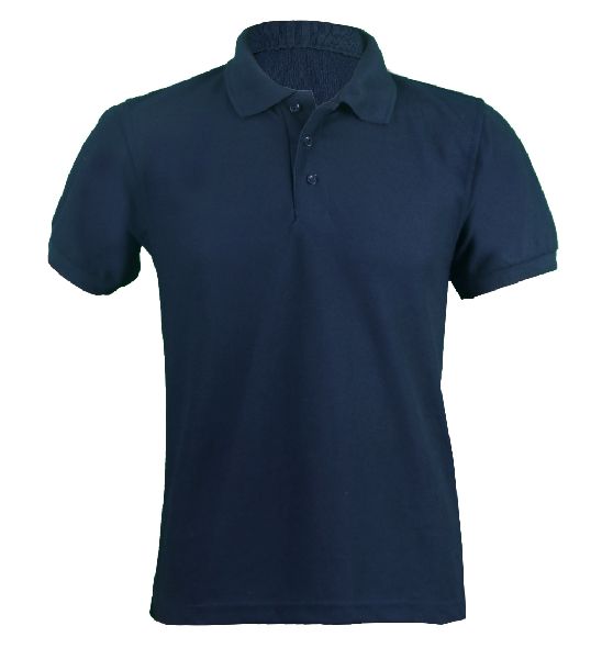 Men Navy Blue Polo T Shirt, for Casual, Size : XL