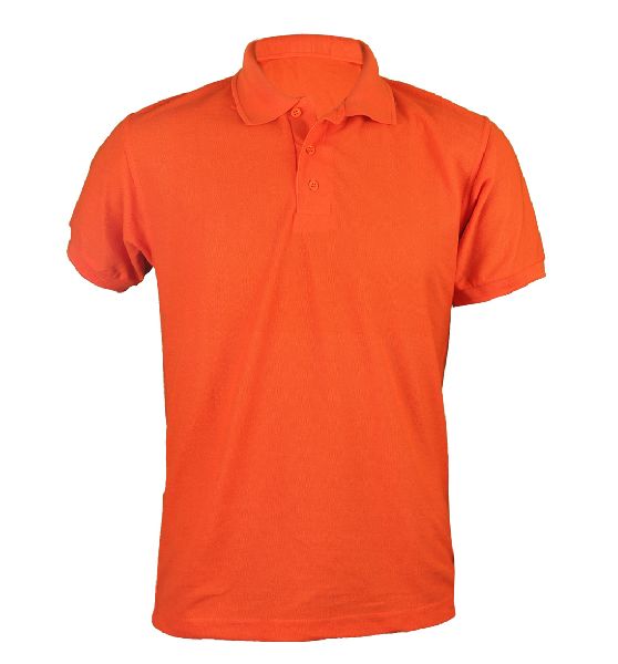 Men Orange Polo T Shirt, for Casual, Size : XL