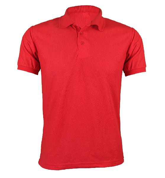 Men Red Polo T Shirt, for Casual, Packaging Type : Packet at Best Price ...