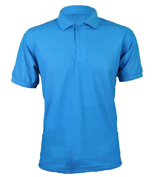Men Teal Blue Polo T Shirt, for Casual, Packaging Type : Packet